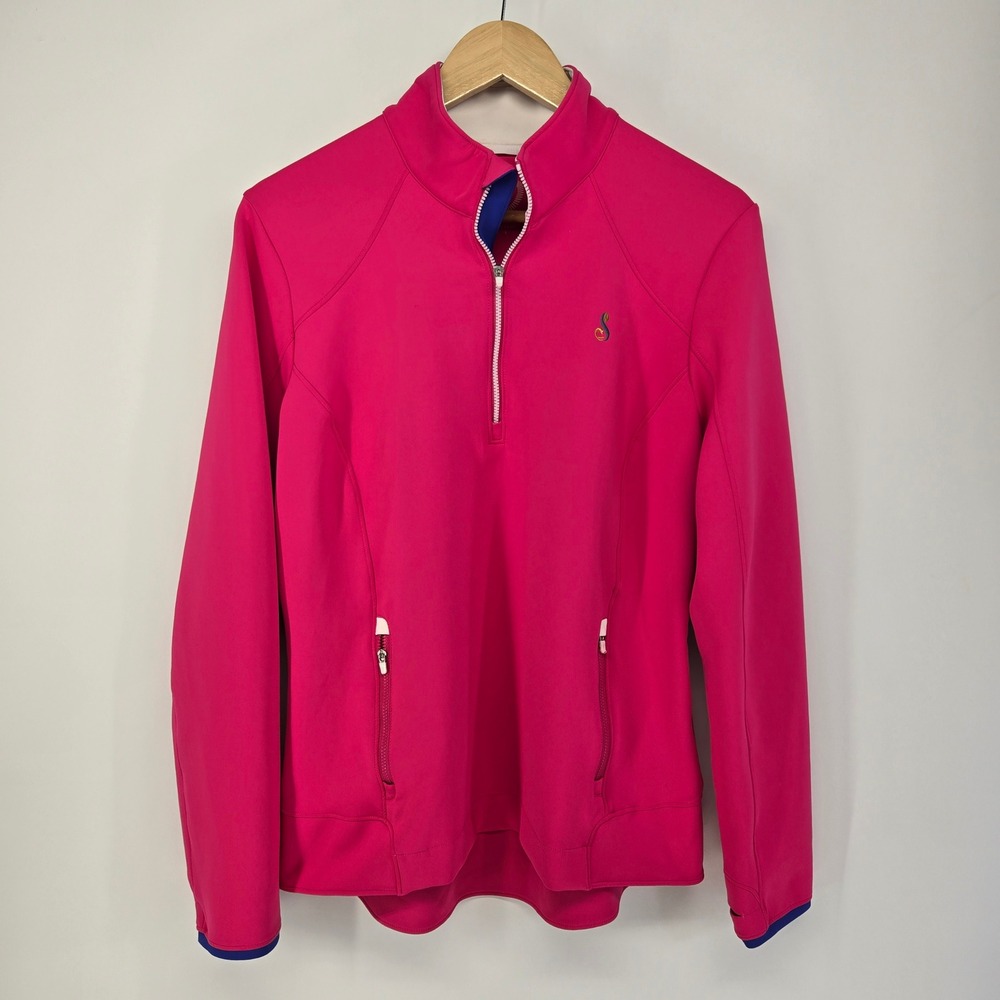 Zero Restriction Pullover Womens L Pink 1/4 Zip Golf Performance Jacket Active